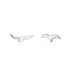 Moda Bonito Assimétrico Brincos de Gaivota Feminino Simples Elegante Ins Brincos Estilo Frio Pequeno Brincos Combinados