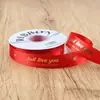 Decai Cinta de Raso Inglesa Estampada en Caliente de 2.5cm de Alta Gama para Empaque de Flores DIY Cinta de Regalo Cinta de Decoración para Festividades
