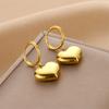 Aretes transfronterizos de acero de titanio que no se decoloran de Europa y Estados Unidos aretes Acero dorado oro rosa aretes de acero inoxidable joyería al por mayor