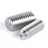 Tornillo de Fijación Plano de Acero Inoxidable 304/201 con Cabeza Ranurada, Tornillo Mecánico sin Cabeza M3M4M5M6-M12