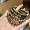Pulsera de Bambú Dorado de Seda de Sangre de Dragón 9x11 Material Viejo Seleccionado Producto Fino Cuentas de Oración Pulsera de Bambú Dorado Unisex Cuentas Budistas Cuentas para Jugar