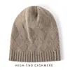 Chapéu 100% Caxemira 2026 Outono/Inverno Novo Estilo Unissex Casual Chapéu com Proteção para Orelhas Tricô de Trança Chapéu Turbante de Tricô Fashion