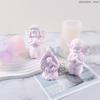 Molde de Vela de Ángel de Pegamento DIY Ángel Rosa Niño Niña Ángel Orando Yeso Resina Molde de Silicona