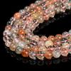 Joyería Jingde 5A, cuentas sueltas de cristal de color transparente de hielo natural para el cabello, pulsera de cuentas redondas, accesorios de joyería DIY, cuentas al por mayor