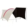 Tienda de campaña de lona de goma negra transfronteriza para acampar, protección solar para acampar, impermeable, refuerzo, toldo grueso, suministros para exteriores, venta al por mayor