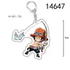 Mercancía de Anime One Piece Llavero Acrílico Luffy Zoro Colgante Transparente en Stock Transfronterizo Doble Cara