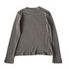 Camiseta Básica de Mousse de Vellón con Cuello Semi-Alto para Mujer Otoño e Invierno 2026 Estilo Coreano Ajustada Capa Interior Camiseta de Vellón de Manga Larga para Mujer