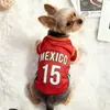 Ropa nueva para mascotas transfronteriza Copa del Mundo manga corta copa de fútbol perros perros pequeños medianos grandes gatos ropa estilo primavera verano