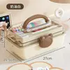 Caja de almacenamiento para accesorios para el cabello de niños, scrunchies, collares, cubierta transparente de gran capacidad, organizador de escritorio por capas, lindo organizador de pinzas para el cabello