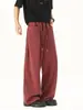 Pantalones Casuales Rectos Rayados Retro con Estilo, Estilo Old Money, Tinte Ligeramente Oscuro, Verano Holgados, Marca de Moda, Pantalones de Pierna Ancha Caídos para Hombre