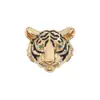 Moda Retro Europea y Americana Broche de Tigre Año Zodiacal del Tigre Pin Conmemorativo de Aleación de Diamante Unisex Corsage Decorativo