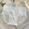 Pantaletas de encaje sin costuras de cintura media, ligeras y dulces con estampado floral para mujer, cómodas, hipoalergénicas, transpirables y bragas de triángulo sin costuras