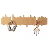 Perchero de madera maciza, colgador de pared para dormitorio, recibidor y entrada, ganchos de pared sin taladro para colgar ropa