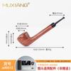 Pipa de palisandro amaderada, juego de madera para fumar, fabricante al por mayor, pipa de mango recto, pipa recta de madera maciza, venta transfronteriza, gran oferta
