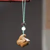 Sandalia Barbie Sándalo Verde Sándalo Palo de Rosa Talla Conejo Lindo de Orejas Largas Cadena para Teléfono Móvil Llavero Colgante para Mochila de Pareja
