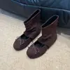 Tallas grandes 41 a 43, botines cortos de suela blanda, cómodos para mujer, estilo ballet de otoño, adelgazantes y retro, adecuados para ir al trabajo