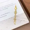 Colgante Chapado en Cobre Oro Real Borla Diseño Sencillo Circonita Micro-pavimentada Accesorios de Joyería Luna Estrellas Accesorios que no se decoloran
