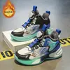 Zapatos de baloncesto para niños otoño e invierno nuevo estilo para niños con algodón más terciopelo para niños medianos y grandes con superficie de cuero impermeable antideslizante
