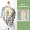 Bufanda Cuadrada de Seda de Morera Perlada de Lujo Ligero de 90 cm para Mujer Estilo Ins Elegante y Fácil de Combinar Bufanda de Seda Borde Enrollado a Mano Chal Decorativo