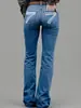 Pantalonas de Cintura Alta para Primavera/Outono, Estilo Europeu e Americano, Versátil, Flare, Moda Street Style, Jeans Tendência, Atacado