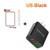 Cabezal de carga de viaje multipuerto PD + 3USB 20W 2PD + 3USB carga rápida cargador de teléfono móvil 4A tipo-c mayoreo