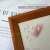 Arte de Unha Laço Pérola Joia Novo Doce Princesa Gravata Borboleta Rosa Tridimensional Luxo Leve Use Armadura Acessórios DIY