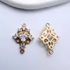 Preservação de Cor Cobre Banhado Zircônia Dupla Pendente Conexão Céu Estrelado Nuvem Cirrus Pulseira Colar Acessórios DIY Feitos à Mão Material