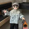 Conjunto de chaqueta acolchada de camuflaje de invierno para niños, estilo coreano, atuendo deportivo y elegante de dos piezas para niños, adecuado tanto para niños pequeños como mayores, calidad de exportación