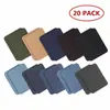 Patche de tecido termocolante retangular colorido autoadesivo, imitação de jeans, para joelho, cotovelo, decoração, reparo, pode ser cortado livremente