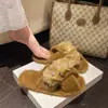 Zapatillas cruzadas de algodón dulces y versátiles para niñas, nuevas de otoño e invierno, estilo ins, florales, para interiores, cómodas y cálidas, zapatillas para el hogar
