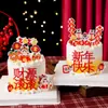 Decoraciones para Pastel de Nochevieja 2026, Año del Caballo, Buena Suerte, Feliz Año Nuevo, Flujo de Riqueza, Inserciones de Topper Acrílicas