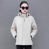 Chaqueta para mujer, tres en uno, desmontable, otoño e invierno, con forro polar, gruesa, cortavientos, para exteriores, resistente al viento, impermeable, superior