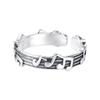 Anillo de Nota de Plata Tailandesa 925 Nueva Llegada 2021 Moderno Estilo Frío Ins Diseño Nicho Lujo Ligero de Alta Gama Exquisito para Mujer
