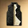 Jaqueta Quente Masculina 2026 Outono/Inverno com Forro de Fleece e Gola Alta, Colete Durável Resistente ao Frio de Lã de Cordeiro