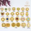 Directo de fábrica chapado en cobre oro incrustado cuentas de gemas cuentas accesorios con cuentas pulsera diy accesorios de pulsera al por mayor