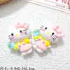 Vestido Rosa de Dibujos Animados Pequeño Animal Accesorios de Resina DIY Pegamento de Crema Pinzas para el Cabello Lindas Amuletos para Zapatos Flores Decorativas para Zapatos