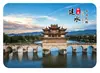 Imán de Refrigerador de Vidrio Paisaje de Jianshui Ojo de Manantial del Pozo Antiguo de Jianshui Paisaje Gráfico Souvenir Cultural Creativo Imán Regalo para el Hogar