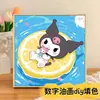 Nova Linha Artística Hello Kitty Cachorrinho DIY Coloração Digital Pintura a Óleo Cenário Pintado à Mão Ornamento de Cura Pintura Decorativa