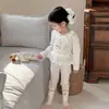 Pezcito Luoluo Clase a Ropa de Casa Otoño e Invierno para Niños Dibujos Animados Transpirable Cálido Lycra Algodón Juego de Pijama