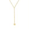 Collar de estrella de cinco puntas triangular estilo europeo y americano al por mayor. Cadena de clavícula para mujer que no se desvanece, joyería ligera de acero de titanio transfronterizo de lujo.