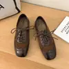 Mocasines retro de cuero cálidos de suela blanda versátiles con forro de felpa, zapatos casuales de cordones para commuting de punta profunda otoño nuevos para mujer 2026