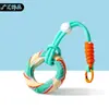 Treinador de força de pegada de silicone para exercícios de reabilitação, equipamento de treinamento de força de dedo para chaveiro, anel de pegada de silicone