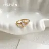 Anel Zircônia Globo Celestial para Mulheres, Estilo Ins Design de Nicho de Alto Padrão com Pérolas, Anel Aberto Ajustável