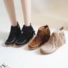 Comércio Exterior 2026 Outono e Inverno Novo Estilo Camurça Franja Rasteirinha Tamanho Grande Botas Curtas Europeias e Americanas para Mulheres Transfronteiriça Cor Sólida Botas Martin Sapatos Femininos
