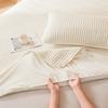 Lençol de Cama Impermeável Acolchoado de Algodão Cru Antibacteriano Classe A Novo Lençol para Mãe e Bebê Capa Protetora de Colchão Capa de Cama de Algodão Puro~