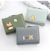 Nueva Cartera para Mujer, Cartera Corta Plegable en Tres Partes de PU Estilo Dibujo Animado Lindo, Cartera de Mano y Portamonedas