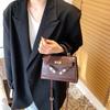 Bolsa de padrão de pedra de design de nicho francês para mulheres outono e inverno 2021 nova bolsa de textura vintage moda crossbody bolsa
