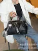 Bolsa Transversal de Ombro Casual Mochila Nova Estilo Verão Couro de Ovelha Preto Original Feita à Mão College Retrô Simples Transfronteiriça