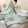 Manta Toalla de Gasa de Tres Capas de Algodón Puro Manta Cubierta de Toalla de Algodón para Verano Manta para Siesta en la Oficina Colcha Fresca de Verano Manta Individual para Aire Acondicionado