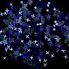 Hielo luminoso a través de cuatro adornos de manicura de nebulosa mans cielo estrellado morado brillante nubes estrellas usar material DIY